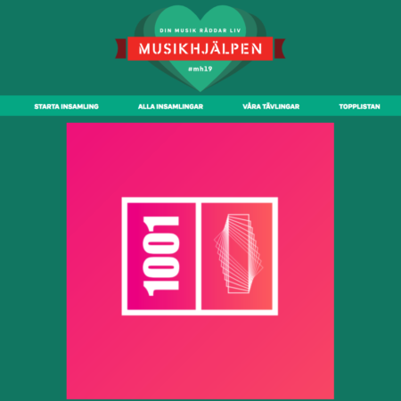 1001 Spins contributes to “Musikhjälpen” – A Swedish initiative