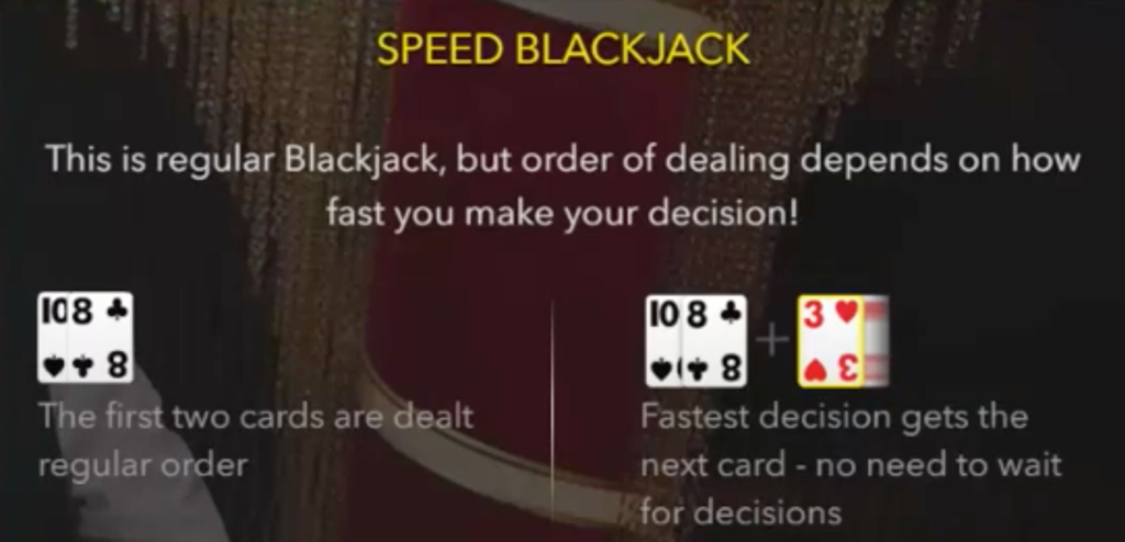 Evolution Gaming Speed Blackjack - Rules explained