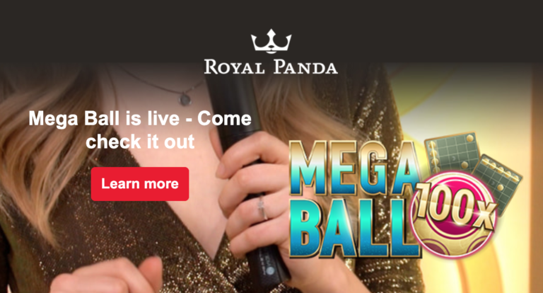 Royal Panda Mega Ball promotion